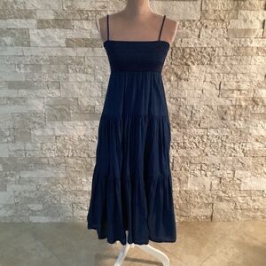 American Eagle AE Smocked Tiered Babydoll Midi Dress